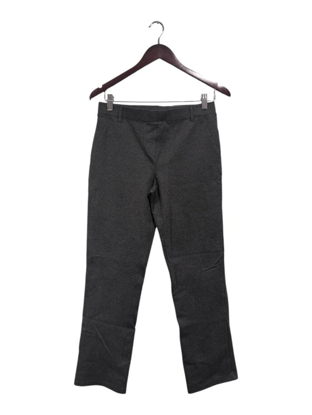 Quince Women Ultra-Stretch Ponte Straight Leg Pants Charcoal Gray Pull-On Sz S